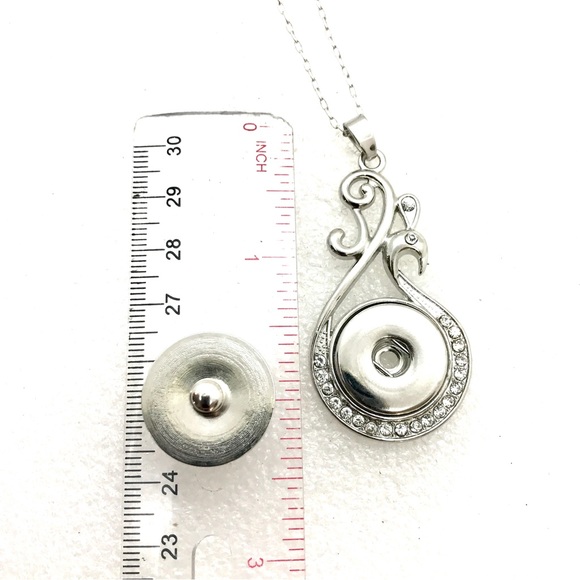 Necklace with handmade 20mm snap SN20 - Picture 4 of 4